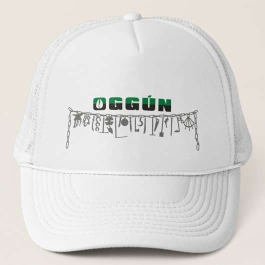 Oggun vrachtwagenhoed, helemaal wit trucker pet (Voorkant)