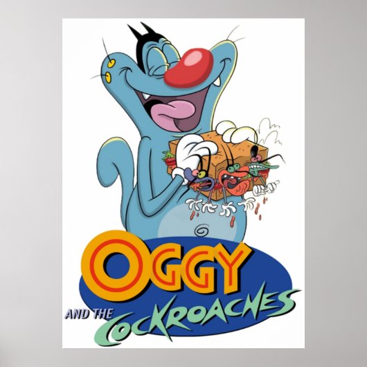 Oggy en kakkerlakken poster (Voorkant)