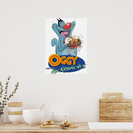 Oggy en kakkerlakken poster (Keuken)