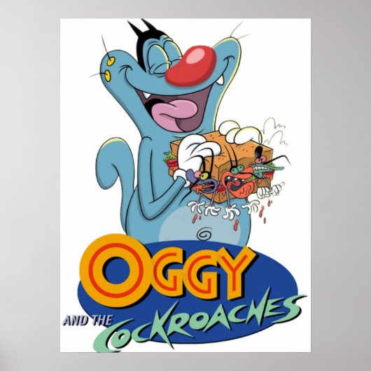 Oggy en kakkerlakken poster (Voorkant)