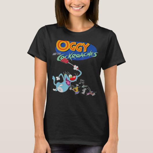 Oggys en Cockroaches T-shirt (Voorkant)