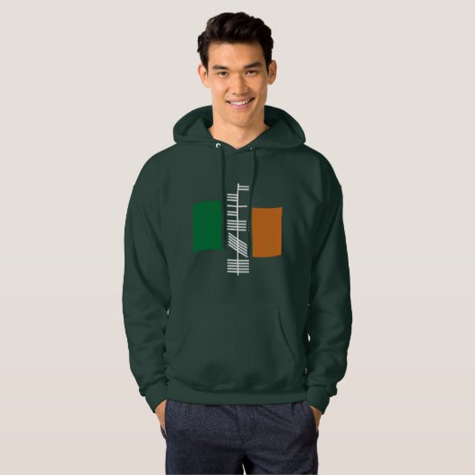 Ogham text "Ireland" Hoodie (Voorkant volledig)