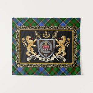 Ogilvie Clan Badge & Motto w/Lions Wandkleed