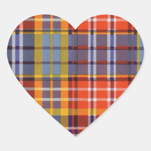 Ogilvie clan Plaid Schotse tartan Hart Sticker (Voorkant)