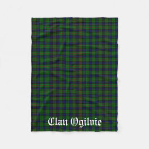 Ogilvie Clan Schotse Tartan Plaid Fleece Deken