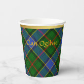 Ogilvie gepersonaliseerde Tartan kerst Papieren Bekers (Achterkant)
