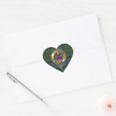 Ogilvie Tartan & Badge Hart Sticker (Envelop)