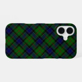 Ogilvie tartan blue green plaid iPhone 16 hoesje (Achterkant horizontaal)