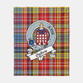 Ogilvie van Airlie Ancient Clan Badge Tartan Pset Fleece Deken (Voorkant)