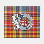 Ogilvie van Airlie Ancient Clan Badge Tartan Pset Fleece Deken (Voorkant (Horizontaal))