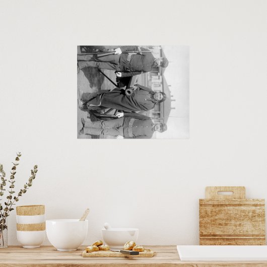 Oglala Indian Plenty Horses met 2 witte soldaat Poster (Keuken)