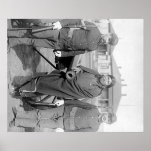 Oglala Indian Plenty Horses met 2 witte soldaat Poster