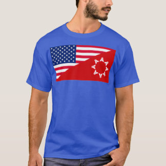 Oglala Lakota Amerikaanse vlag T-shirt