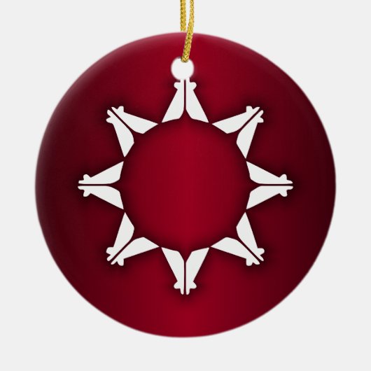 Oglala Lakota Flag Keramisch Ornament (Voorkant)