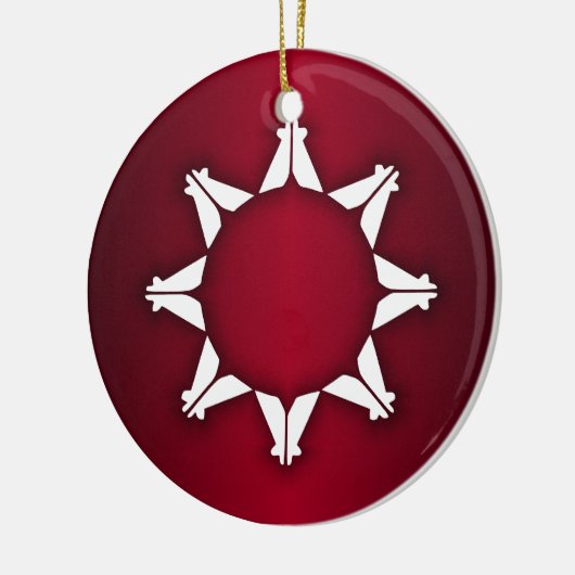 Oglala Lakota Flag Keramisch Ornament (Links)