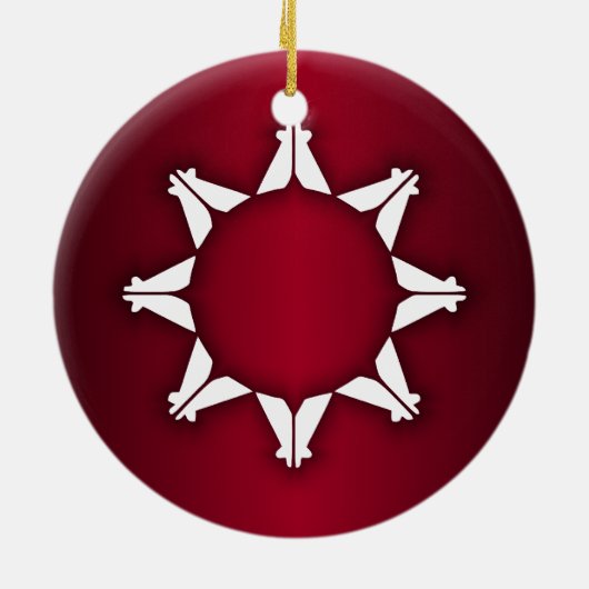 Oglala Lakota Flag Keramisch Ornament (Achterkant)