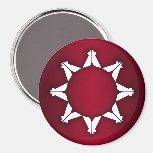 Oglala Lakota Flag Magneet (Voorkant / Achterkant)