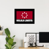 Oglala Lakota Flag Poster (Thuiskantoor)