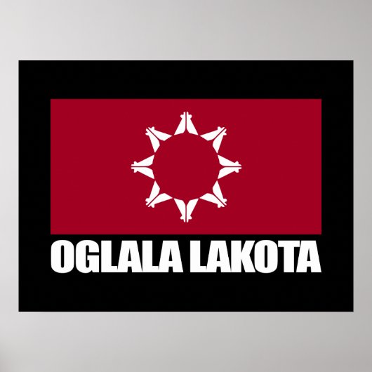 Oglala Lakota Flag Poster (Voorkant)