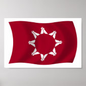 Oglala Lakota Flag Poster Print (Voorkant)