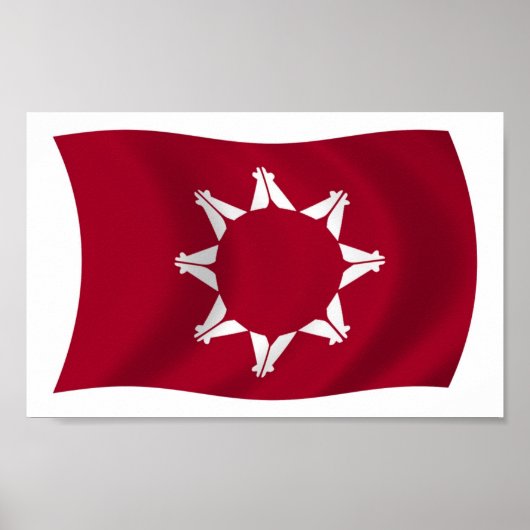 Oglala Lakota Flag Poster Print (Voorkant)