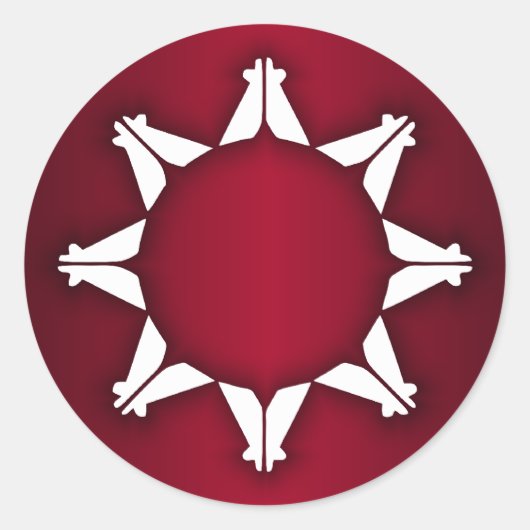 Oglala Lakota Flag Ronde Sticker (Voorkant)