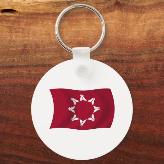 Oglala Lakota Flag Sleutelhanger (Voorkant)