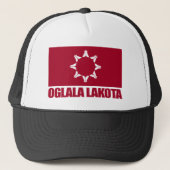 Oglala Lakota Flag Trucker Pet (Voorkant)