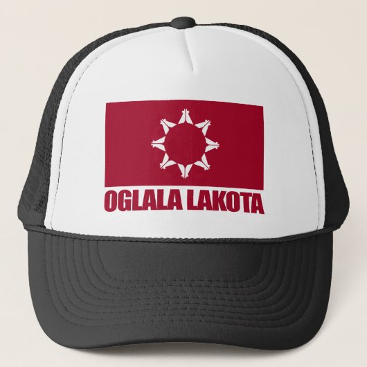 Oglala Lakota Flag Trucker Pet (Voorkant)