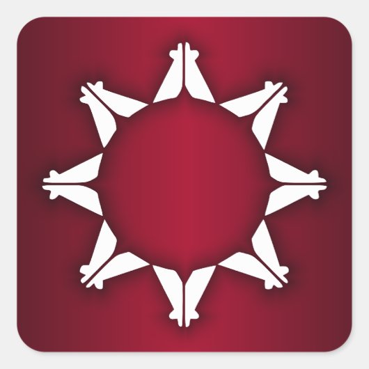 Oglala Lakota Flag Vierkante Sticker (Voorkant)
