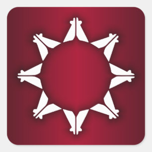 Oglala Lakota Flag Vierkante Sticker