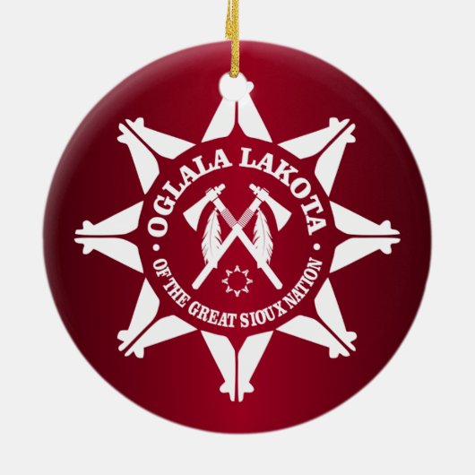 Oglala Lakota Keramisch Ornament (Achterkant)