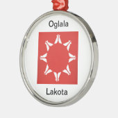 Oglala Lakota-sierplant Metalen Ornament (Links)