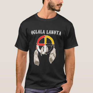 Oglala Lakota Sioux South Dakota medicijnwiel La T-shirt