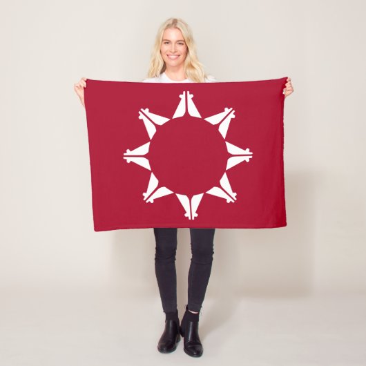Oglala Lakota Sioux-vlag Fleece Deken (In situ)