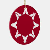 Oglala Lakota Sioux-vlag Keramisch Ornament (Rechts)