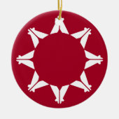 Oglala Lakota Sioux-vlag Keramisch Ornament (Voorkant)