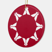 Oglala Lakota Sioux-vlag Keramisch Ornament (Links)