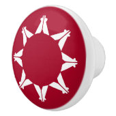 Oglala Lakota Sioux-vlag Keramische Knop (Rechts)