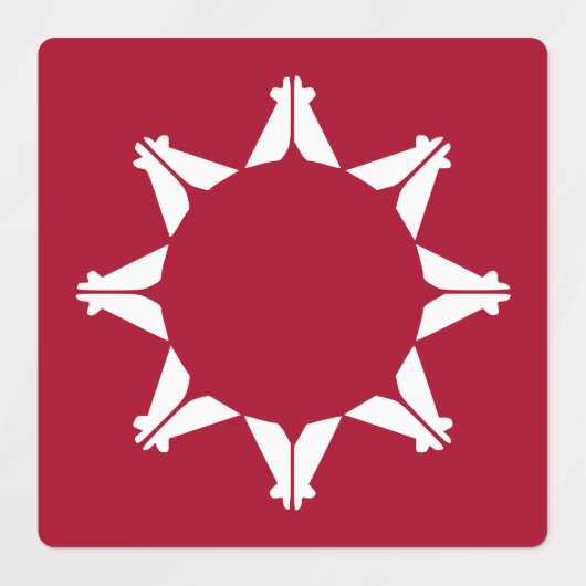 Oglala Lakota Sioux-vlag Labels (Design 1)