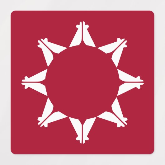 Oglala Lakota Sioux-vlag Labels (Design 2)