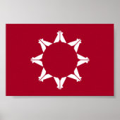 Oglala Lakota Sioux-vlag Poster (Voorkant)