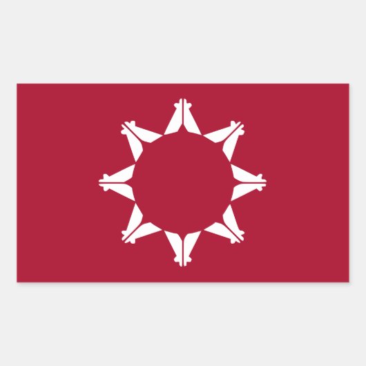 Oglala Lakota Sioux-vlag Rechthoekige Sticker (Voorkant)