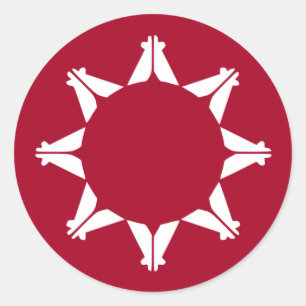 Oglala Lakota Sioux-vlag Ronde Sticker