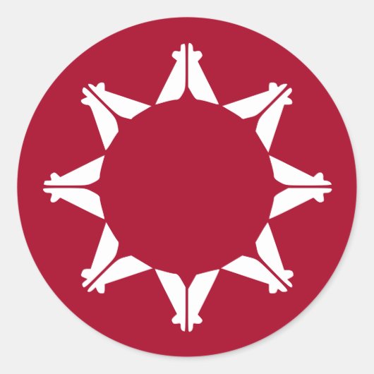 Oglala Lakota Sioux-vlag Ronde Sticker (Voorkant)