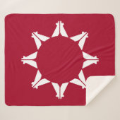 Oglala Lakota Sioux-vlag Sherpa Deken (Voorkant (horizontaal))