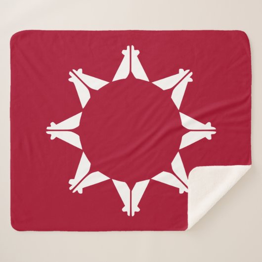 Oglala Lakota Sioux-vlag Sherpa Deken (Voorkant (horizontaal))