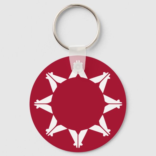 Oglala Lakota Sioux-vlag Sleutelhanger (Voorkant)