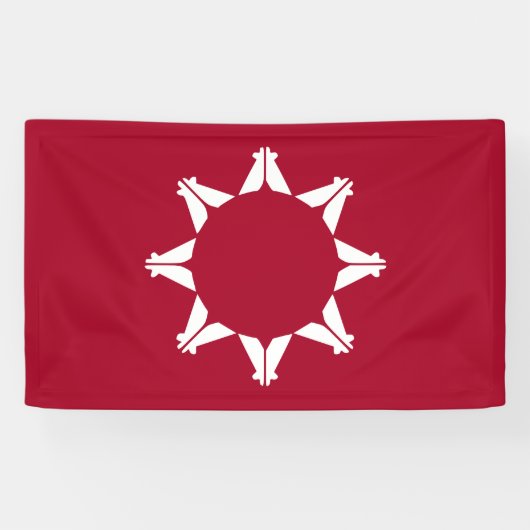 Oglala Lakota Sioux-vlag Spandoek (Horizontaal)