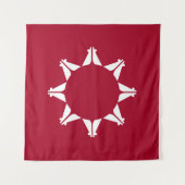 Oglala Lakota Sioux-vlag Wandkleed (Voorkant (horizontaal))